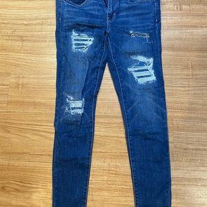 Distressed skinny jeans, worn once!